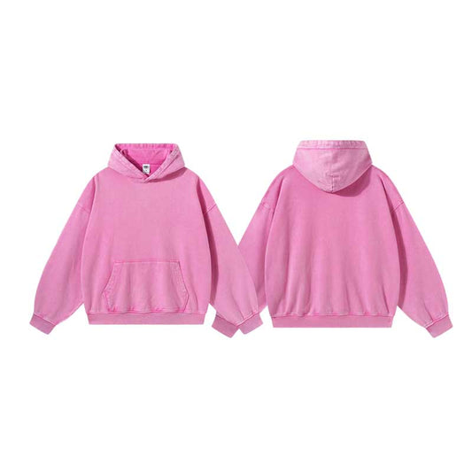 Pigment Wash Core Hoodie – Pink 8005