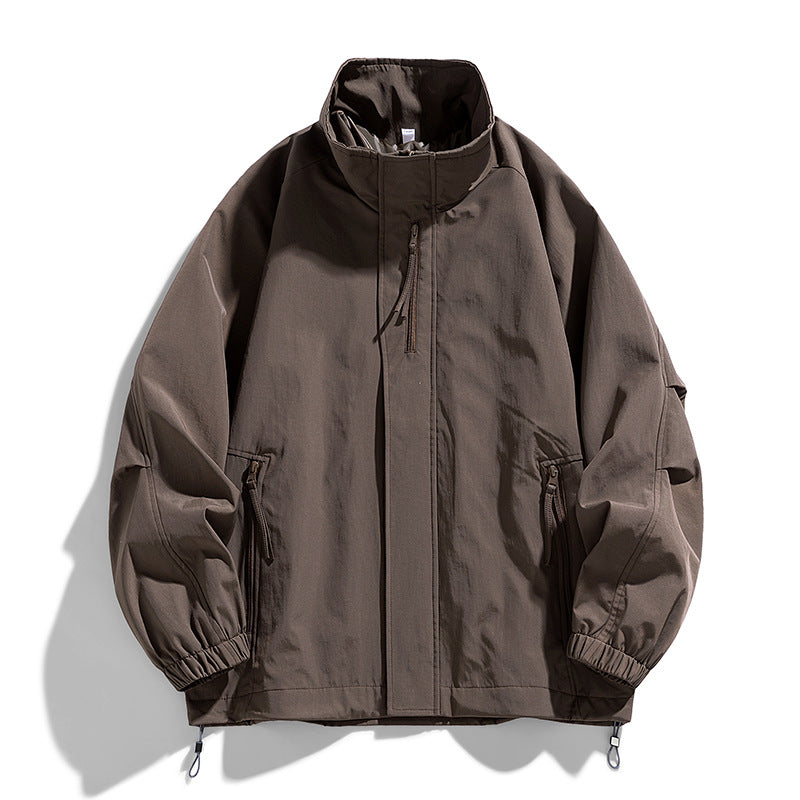 Unisex 2025 Windproof Mountain-Style Jacket - Urban Outdoor Lightweight Parka with Teflon Shield, Eco-Friendly Couple's Coat for Autumn Adventures