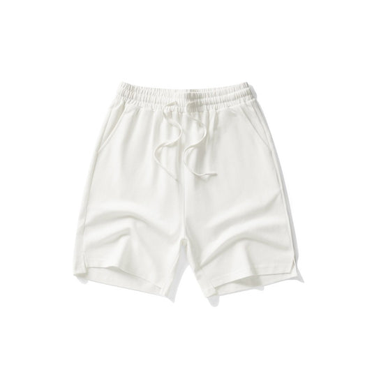 Men's Curved Cotton Vintage Sport Shorts - 5-Pocket Mid-Length with Side Split Design for Gym To Street Wear