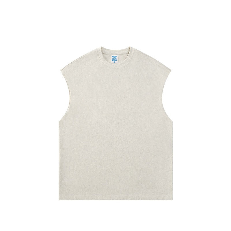 305GSM Thick Tank Top Minimal Clothing Design Earth Tone Streetwear 2025 Spring Summer New Release FOG Style Instagram Men's Fashion Trendy Apparel