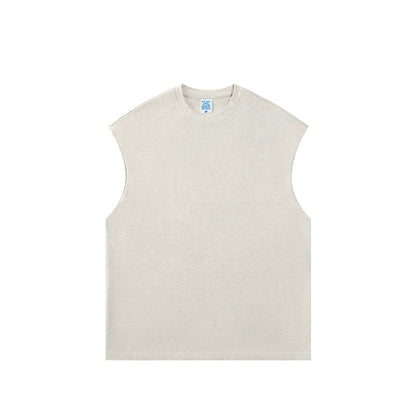 305GSM Thick Tank Top Minimal Clothing Design Earth Tone Streetwear 2025 Spring Summer New Release FOG Style Instagram Men's Fashion Trendy Apparel