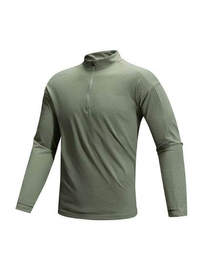 Ultimate All-Round Men's Activewear: Quick-Dry UPF50+ Half Collar Shirt - Gym, Trekking & Travel Essentials