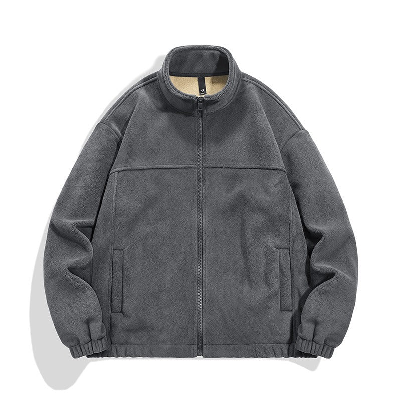 Heavyweight Fleece Jacket - Winter Thermal Zip Hoodie for Men & Women, Windproof Outdoor Casual Coat