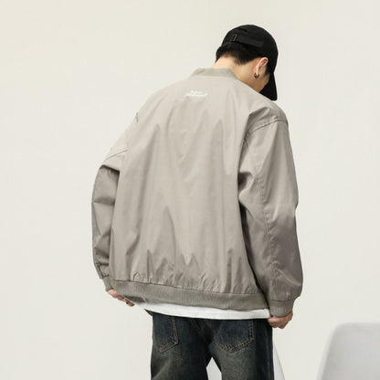 Unisex MA-1 Bomber Jacket Vintage Aviator Coat Cotton-Poly Blend Lightweight Urban Streetwear