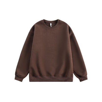 Heavyweight 405g Cotton Crewneck Sweatshirt - Unisex Classic Fit Essential Wardrobe Staple
