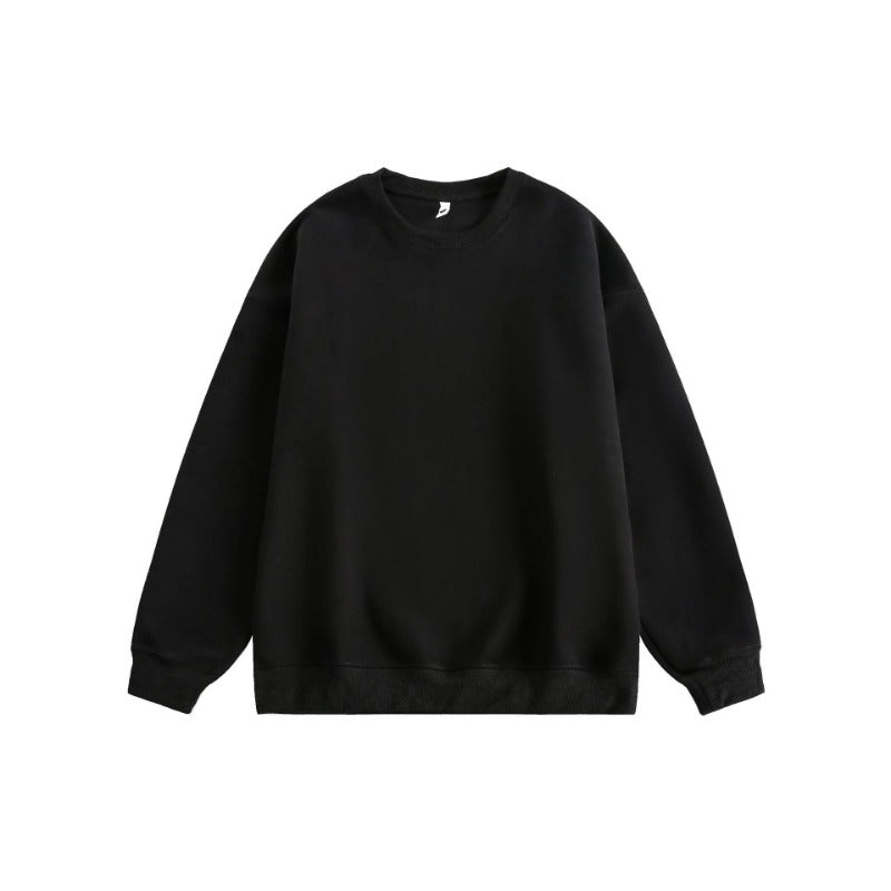 Heavyweight 405g Cotton Crewneck Sweatshirt - Unisex Classic Fit Essential Wardrobe Staple