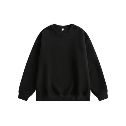 Heavyweight 405g Cotton Crewneck Sweatshirt - Unisex Classic Fit Essential Wardrobe Staple