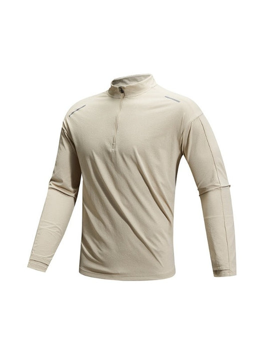 Ultimate All-Round Men's Activewear: Quick-Dry UPF50+ Half Collar Shirt - Gym, Trekking & Travel Essentials