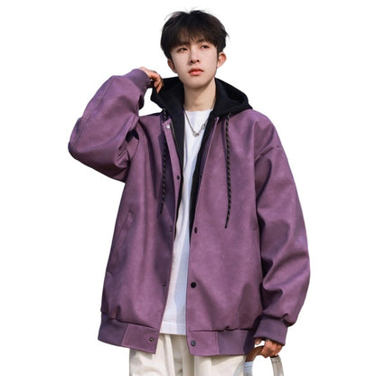 2025 Men's High Street Dual-Layer Hooded Bomber Jacket | Convertible Stand Collar Windbreaker Coat (Lightweight Waterproof)