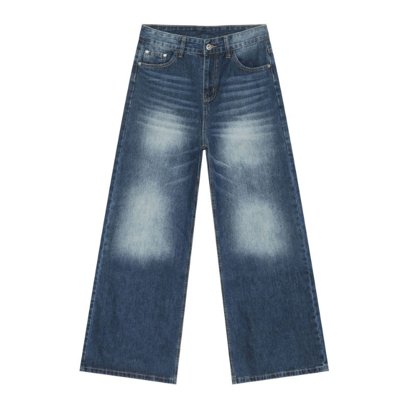 Vintage Washed Jeans 2025 - Retro Relaxed Straight Leg Denim for Urban Streetwear