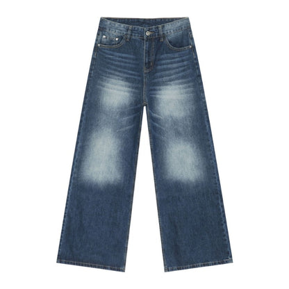 Vintage Washed Jeans 2025 - Retro Relaxed Straight Leg Denim for Urban Streetwear