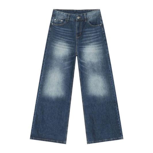 Vintage Washed Jeans 2025 - Retro Relaxed Straight Leg Denim for Urban Streetwear