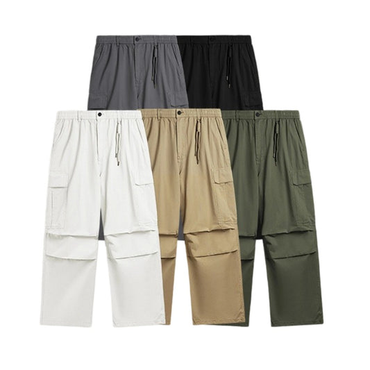 2025 Washed Utility Cargos - Artisan Distressed Wide-Leg Streetwear with Tech Weave Pockets