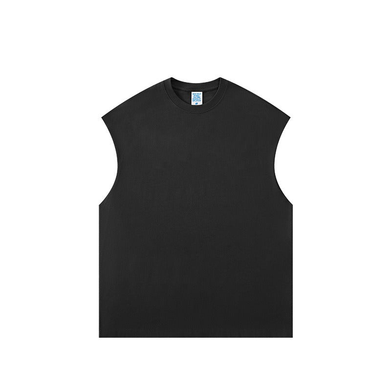 305GSM Thick Tank Top Minimal Clothing Design Earth Tone Streetwear 2025 Spring Summer New Release FOG Style Instagram Men's Fashion Trendy Apparel