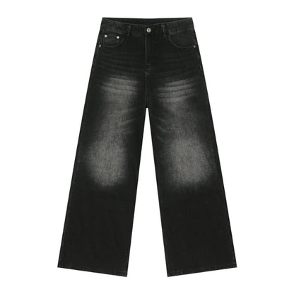 Vintage Washed Jeans 2025 - Retro Relaxed Straight Leg Denim for Urban Streetwear