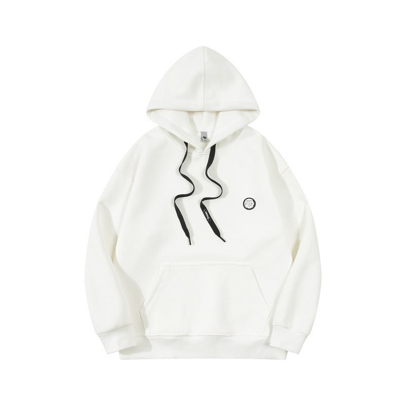 Thermal Couple Hoodie with Adjustable Drawstring | Heavyweight Waffle Fabric