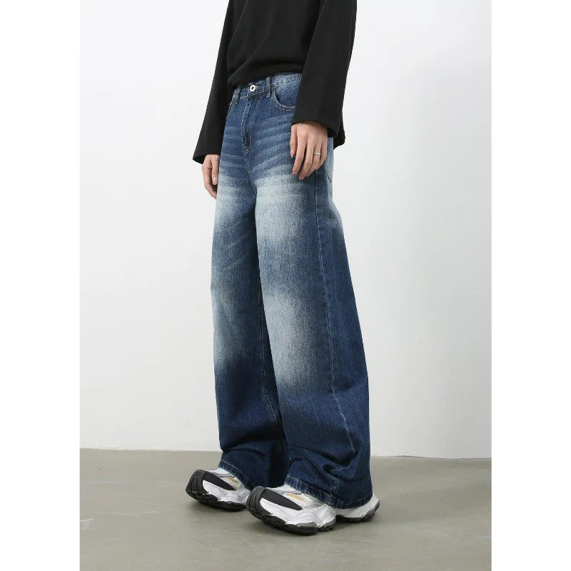 Vintage Washed Jeans 2025 - Retro Relaxed Straight Leg Denim for Urban Streetwear