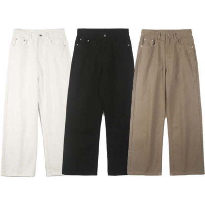 Men's Slim Tapered Wide Leg Jeans - High Waisted Stretch Denim Pants for Streetwear & Travel