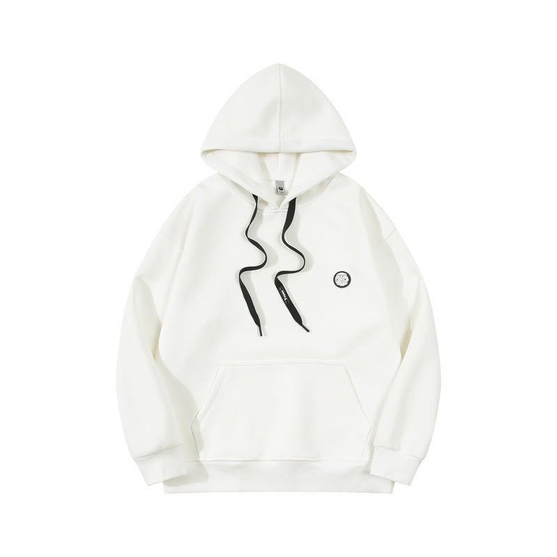 Thermal Couple Hoodie with Adjustable Drawstring | Heavyweight Waffle Fabric