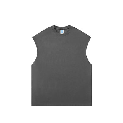 305GSM Thick Tank Top Minimal Clothing Design Earth Tone Streetwear 2025 Spring Summer New Release FOG Style Instagram Men's Fashion Trendy Apparel