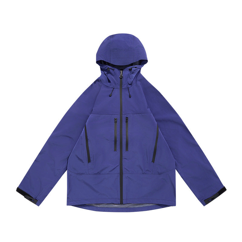 Men's Professional Waterproof Jacket - Dupont Triple Shield Hard Shell, Windproof Mountain Workwear with 8-Pocket Tactical Design, All-Weather Hiking Raincoat for  Outdoor Adventures