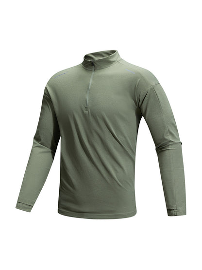Ultimate All-Round Men's Activewear: Quick-Dry UPF50+ Half Collar Shirt - Gym, Trekking & Travel Essentials