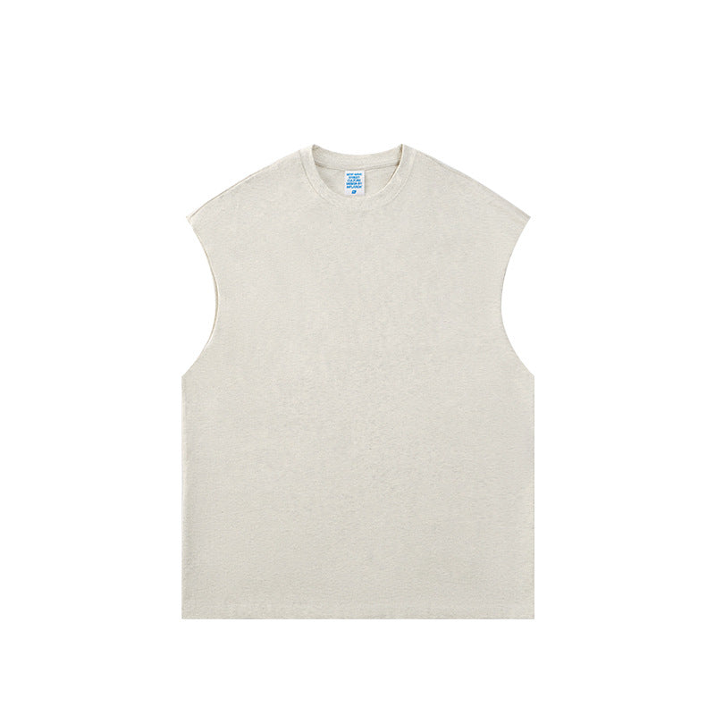 305GSM Thick Tank Top Minimal Clothing Design Earth Tone Streetwear 2025 Spring Summer New Release FOG Style Instagram Men's Fashion Trendy Apparel