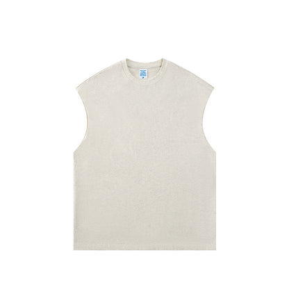 305GSM Thick Tank Top Minimal Clothing Design Earth Tone Streetwear 2025 Spring Summer New Release FOG Style Instagram Men's Fashion Trendy Apparel