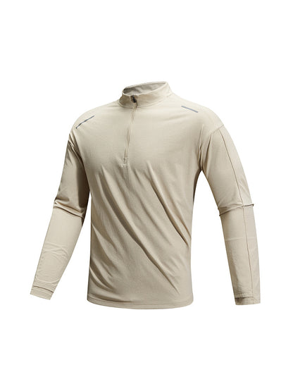 Ultimate All-Round Men's Activewear: Quick-Dry UPF50+ Half Collar Shirt - Gym, Trekking & Travel Essentials