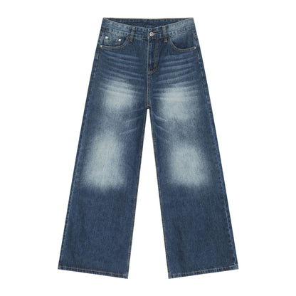 Vintage Washed Jeans 2025 - Retro Relaxed Straight Leg Denim for Urban Streetwear