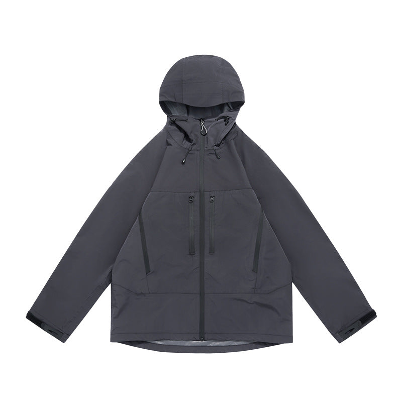 Men's Professional Waterproof Jacket - Dupont Triple Shield Hard Shell, Windproof Mountain Workwear with 8-Pocket Tactical Design, All-Weather Hiking Raincoat for  Outdoor Adventures