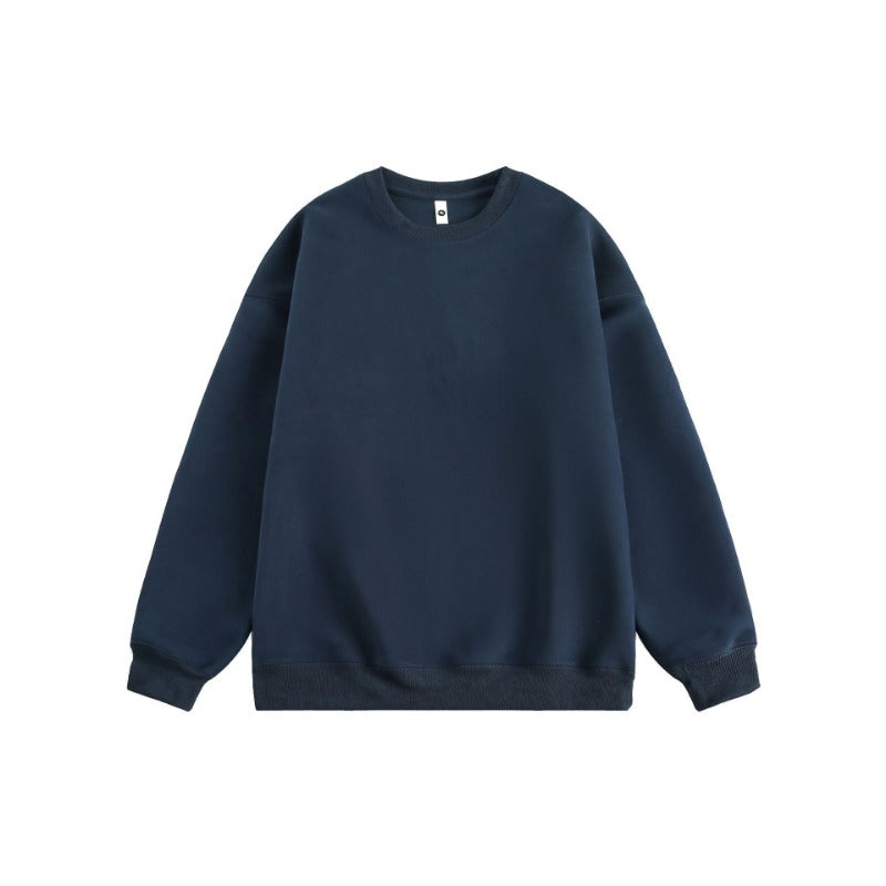 Heavyweight 405g Cotton Crewneck Sweatshirt - Unisex Classic Fit Essential Wardrobe Staple