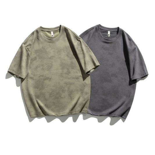 Vintage Washed Oversized T-Shirt Men Retro Tie-Dye Design Heavy Cotton Summer Casual Trendy Streetwear Short Sleeve