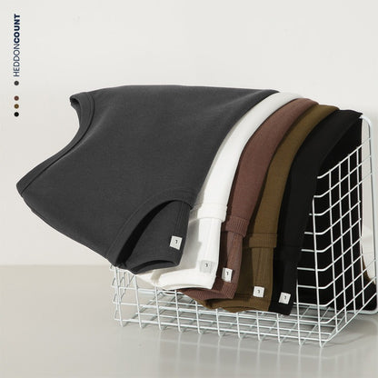 Men's 220gsm Heavyweight Pique Tank Top - Oversized Japanese Retro Streetwear, Breathable Cotton Unisex Design for Urban Fashion & Gym